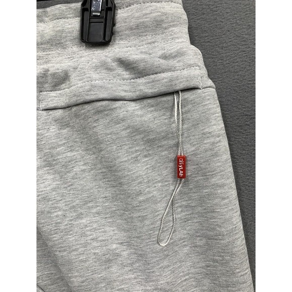 CityLab Athletic Sweat Shorts Men Small Gray Black Stripe Gym Workout Running - Picture 10 of 13